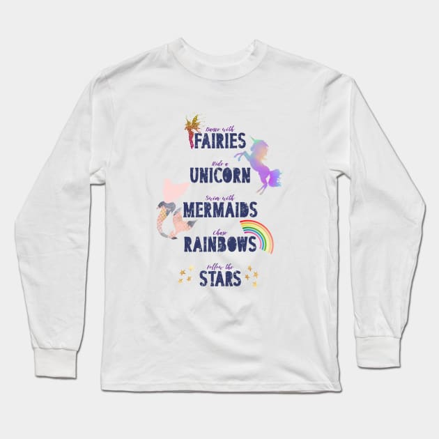 dance with fairies Long Sleeve T-Shirt by CharlieCreates